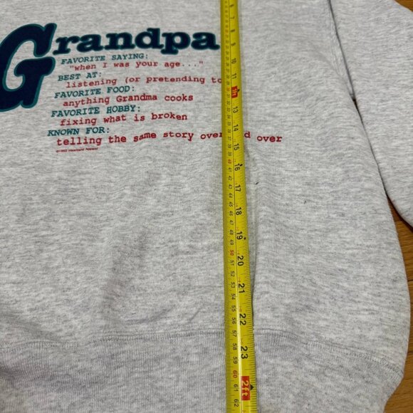 Lot of 2 Vintage Sweatshirts L – Hanes Floral & Russell Grandpa – USA Made - Picture 16 of 16